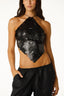 Top Stella Sequin Deep Black