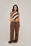 Top Ayme Chocolate Brown/Ivory