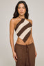 Top Ayme Chocolate Brown/Ivory