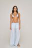 Pants Tina Light Blue + Ostra Chocolate Brown/Sky Blue